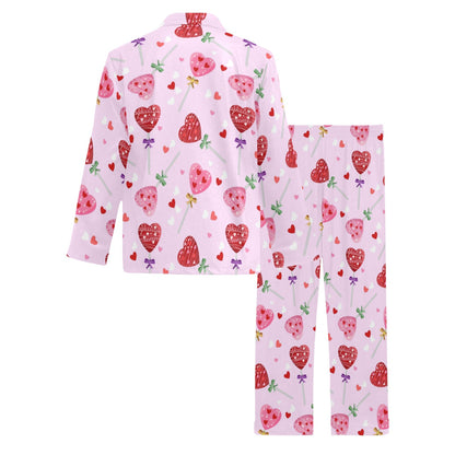 Lollipop Pattern Print Design LL07 Men's Long Sleeve Pajama Set