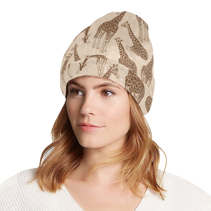 Giraffe Pattern Design Print Unisex Beanie