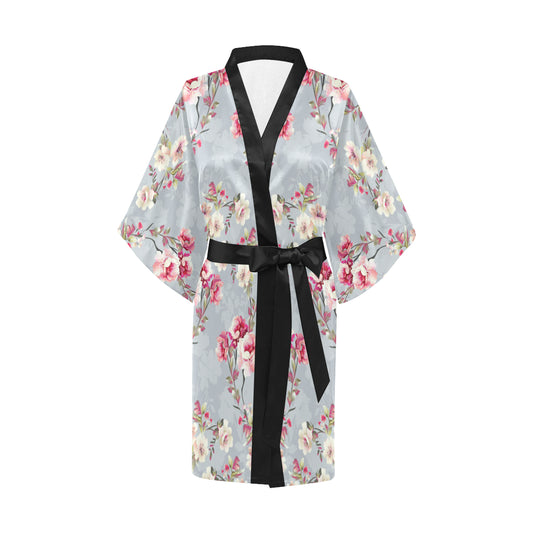 Summer Floral Pattern Print Design SF02 Women's Short Kimono
