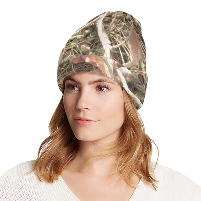 Camouflage Realistic Tree Authumn Print Unisex Beanie