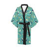 Sea Turtle Pattern Print Design T08 Women's Short Kimono