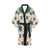 Palm Tree Pattern Print Design PT014 Women's Short Kimono