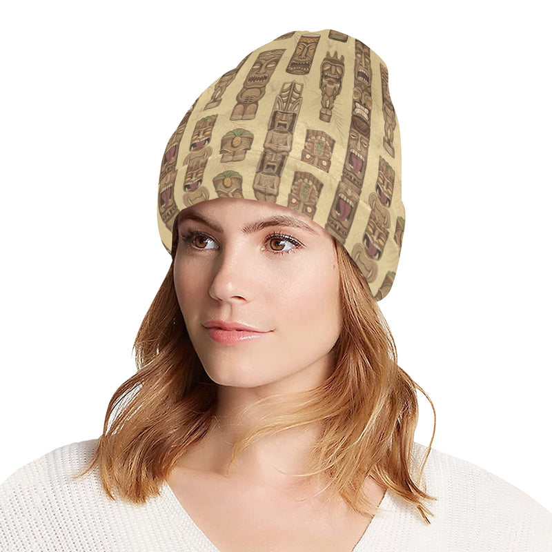 Totem Tiki Style Themed Design Unisex Beanie