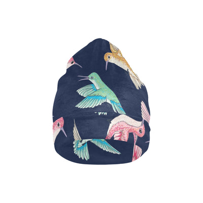 Hummingbird Cute Pattern Print Design 01 Unisex Beanie