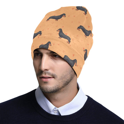 Dachshund Draw Print Pattern Unisex Beanie