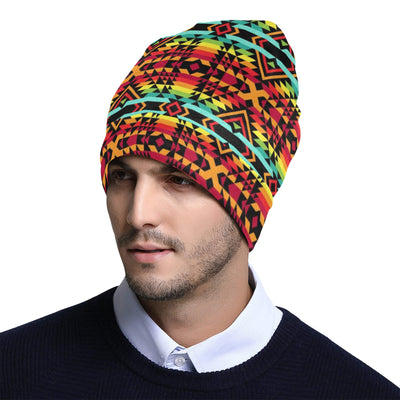 Kente Red Design African Print Unisex Beanie