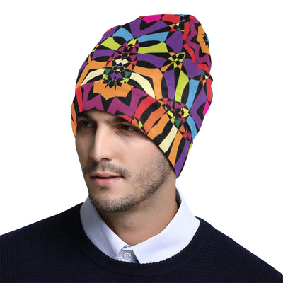 Kaleidoscope Pattern Print Design 01 Unisex Beanie