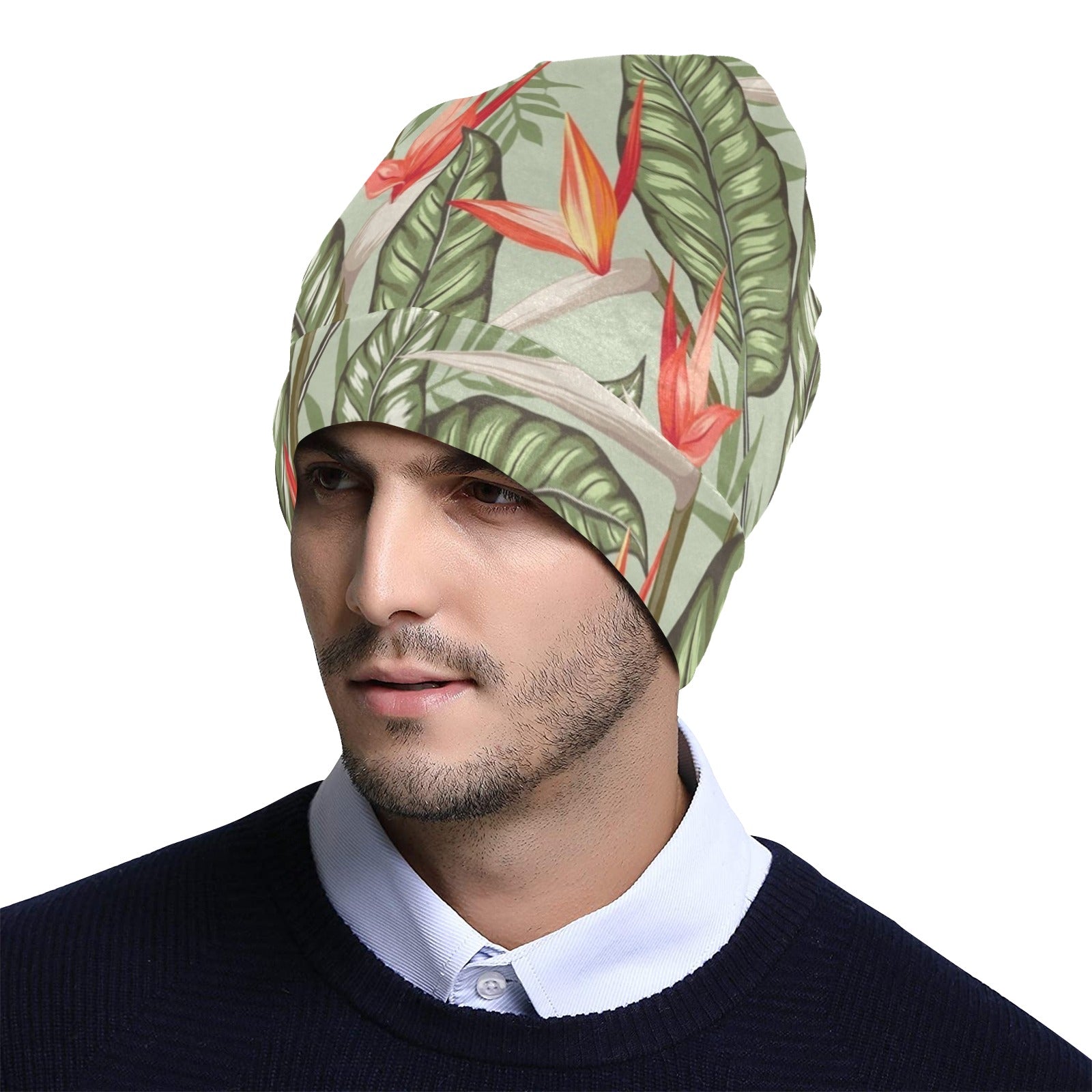 Bird Of Paradise Pattern Print Design BOP08 Unisex Beanie