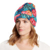 Red Hibiscus Pattern Print Design HB02 Unisex Beanie