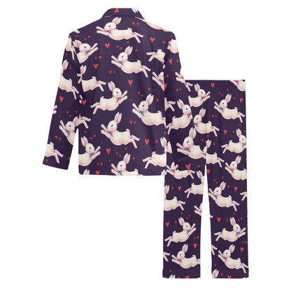 Rabbit Pattern Print Design RB016 Men's Long Sleeve Pajama Set