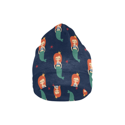 Mermaid Girl Pattern Print Design 01 Unisex Beanie