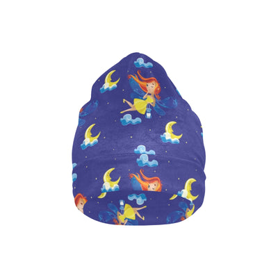 Fairy with Moon Print Pattern Unisex Beanie