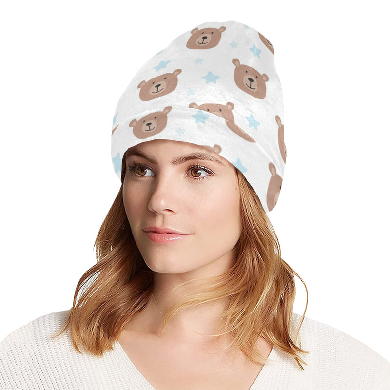 Bear Pattern Print Design BE02 Unisex Beanie