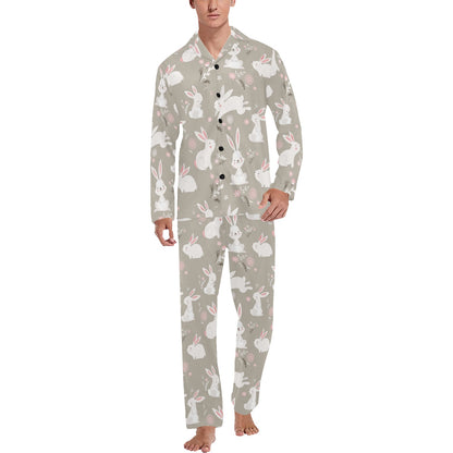 Rabbit Pattern Print Design RB03 Men's Long Sleeve Pajama Set