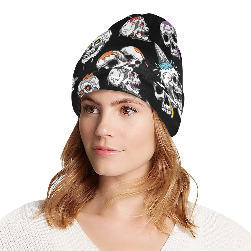 Skull Print Design LKS3013 Unisex Beanie