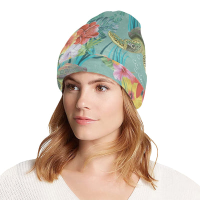 Sea Turtle Pattern Print Design T012 Unisex Beanie