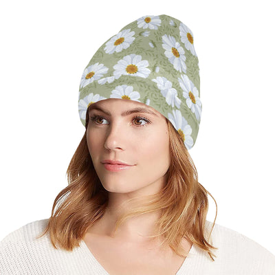 Daisy Yellow Print Pattern Unisex Beanie