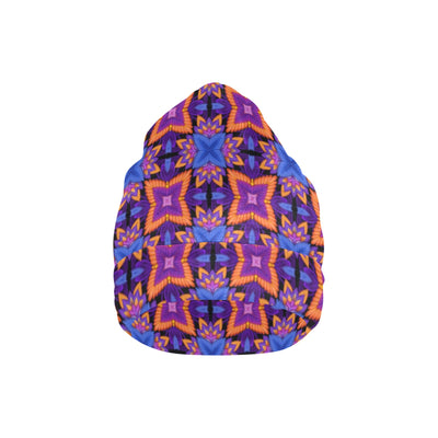 kaleidoscope Purple Orange Print Design Unisex Beanie