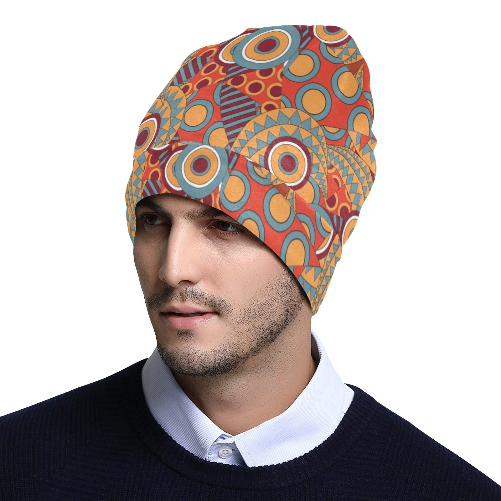 African Pattern Print Design 06 Unisex Beanie