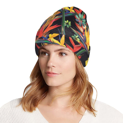 Bird Of Paradise Pattern Print Design BOP016 Unisex Beanie