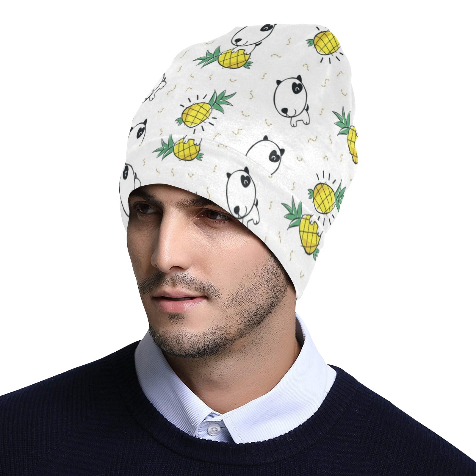 Bull Terriers Pattern Print Design 05 Unisex Beanie