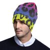 Rainbow Leopard Pattern Print Design A01 Unisex Beanie