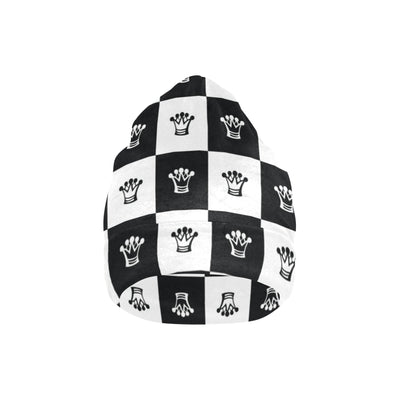 Checkered Flag Crown Pattern Unisex Beanie