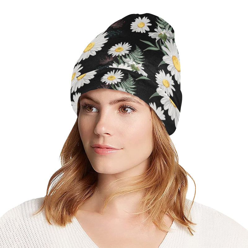 Daisy Pattern Print Design DS07 Unisex Beanie