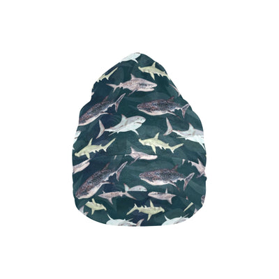 Shark Pattern Print Unisex Beanie