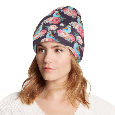 Bluebird Pattern Print Design 02 Unisex Beanie