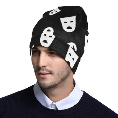 Acting Mask Pattern Print Design 03 Unisex Beanie