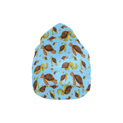 Hello Sea Turtle Print Pattern Unisex Beanie