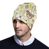 Nurse Bear Pattern Print Design A02 Unisex Beanie