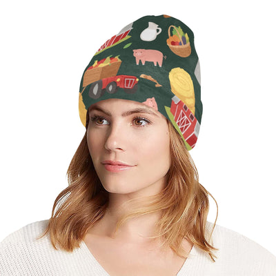 Agricultural Farm Print Design 02 Unisex Beanie