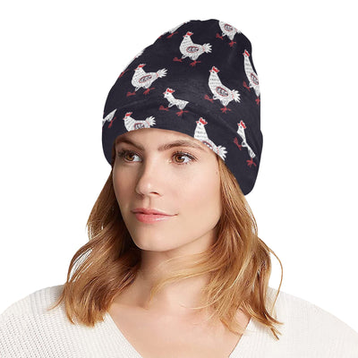 Chicken Pattern Print Design 03 Unisex Beanie