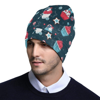 Cupcake Pattern Print Design 03 Unisex Beanie