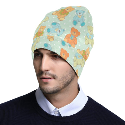 Bear Pattern Print Design 02 Unisex Beanie