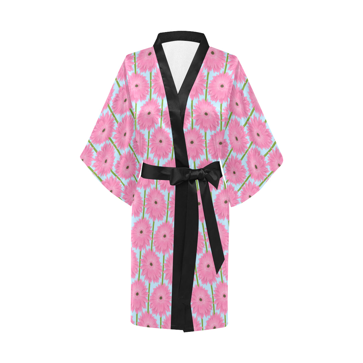 Gerberas Pattern Print Design GB01 Women's Short Kimono