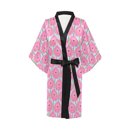 Gerberas Pattern Print Design GB01 Women's Short Kimono