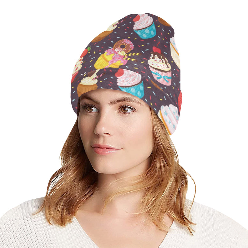 Cupcakes Party Print Pattern Unisex Beanie