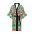 Red Hibiscus Pattern Print Design HB019 Women's Short Kimono