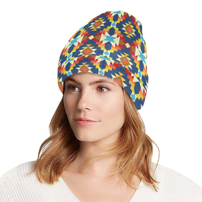 Aztec Pattern Print Design 01 Unisex Beanie