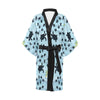 Sea Turtle Pattern Print Design T011 Women's Short Kimono