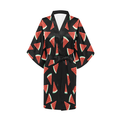 Watermelon Pattern Print Design WM01 Women's Short Kimono