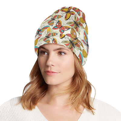 Butterfly Pattern Print Design 02 Unisex Beanie