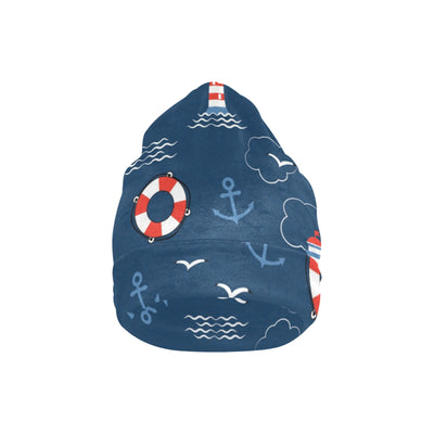 Nautical Pattern Print Design A06 Unisex Beanie