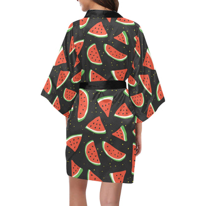 Watermelon Pattern Print Design WM09 Women's Short Kimono