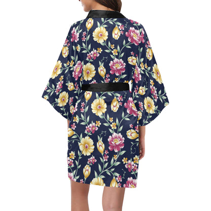 Gerberas Pattern Print Design GB03 Women's Short Kimono