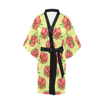 Pomegranate Pattern Print Design PG07 Women's Short Kimono