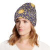 Celestial Gold Sun Face Unisex Beanie